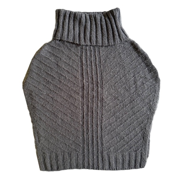 GUESS CHARCOAL GRAY TURTLENECK OPEN KNIT SWEATER VEST SIZE S - Picture 1 of 6